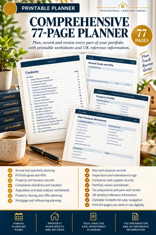 The comprehensive 77-page printable planner